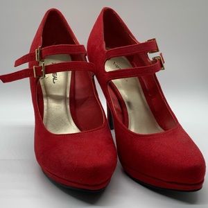 Red Xappeal Mary Janes